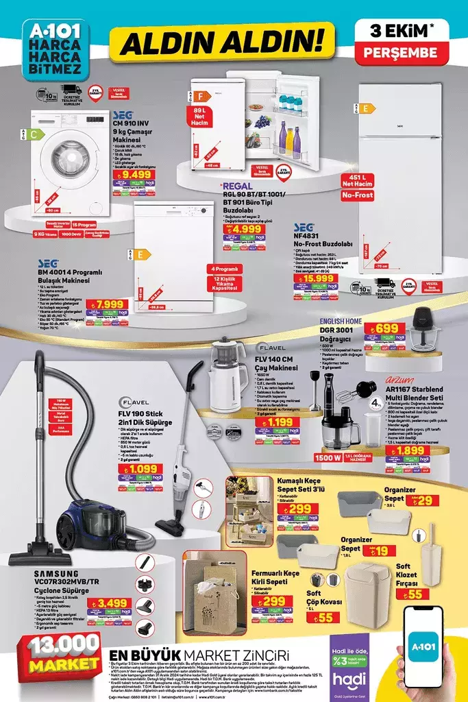 A101 3 Ekim 2024 Aktüel Ürünler Kataloğu Yayınlandı! Bu Hafta Hangi Ürünlerde İndirim Var? - Sayfa 3