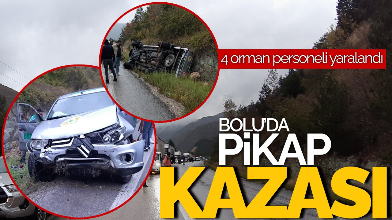 Bolu'da Pikap Kazası: 4 Yaralı, Trafik Durma Noktasına Geldi!