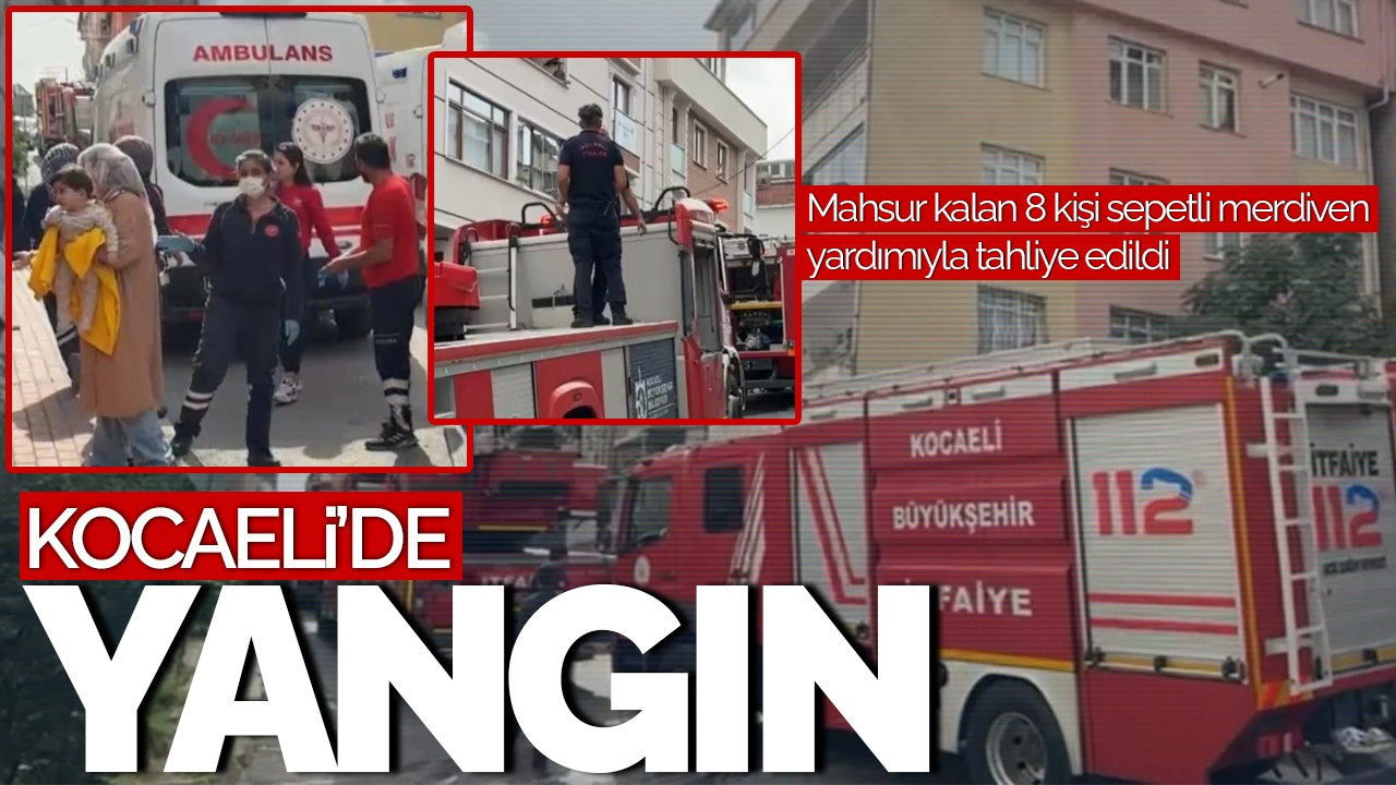 Kocaeli'de Yangın: 8 Kişi İtfaiye Tarafından Kurtarıldı