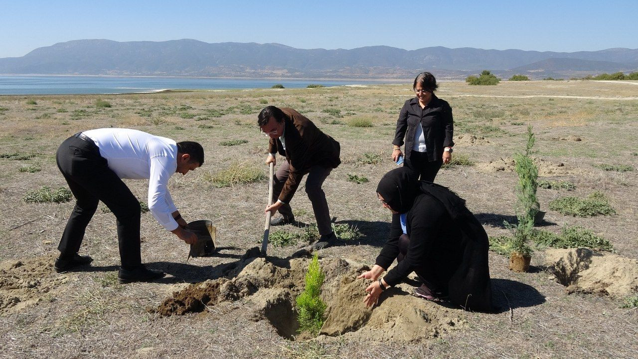 Burdurlu Gazeteciler kuraklıkla boğuşan Burdur Gölü'nü kurtarmak için fidan dikti - Sayfa 4