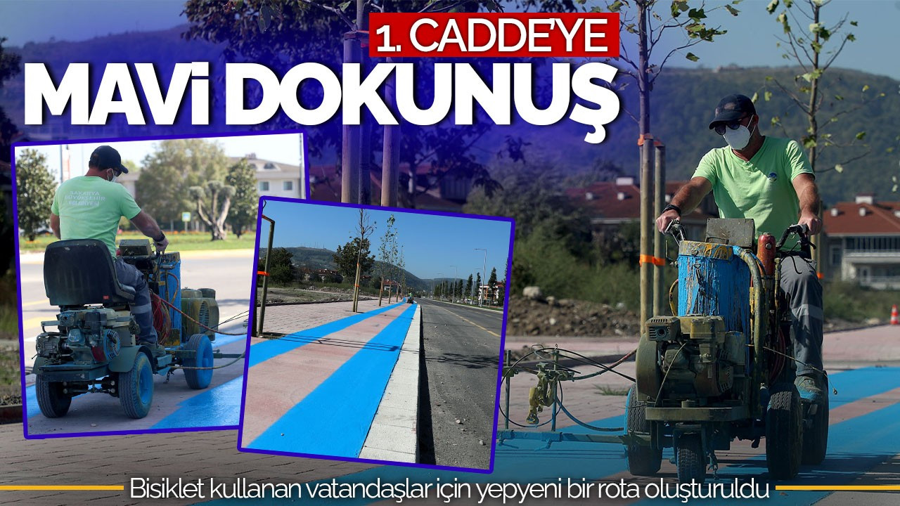 1. Cadde'ye 'Mavi' Dokunuş: Bisiklet Yolu Tamamlandı!