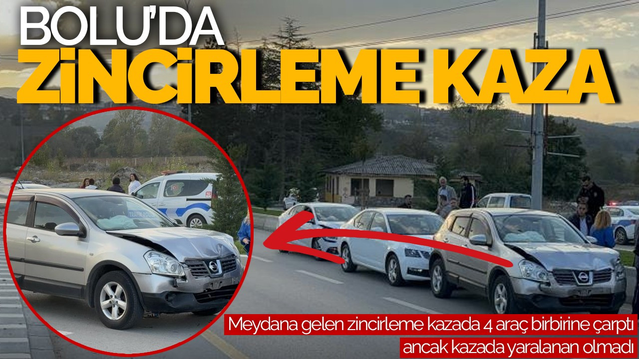 Bolu'da Zincirleme Trafik Kazası: 4 Araç Çarpıştı