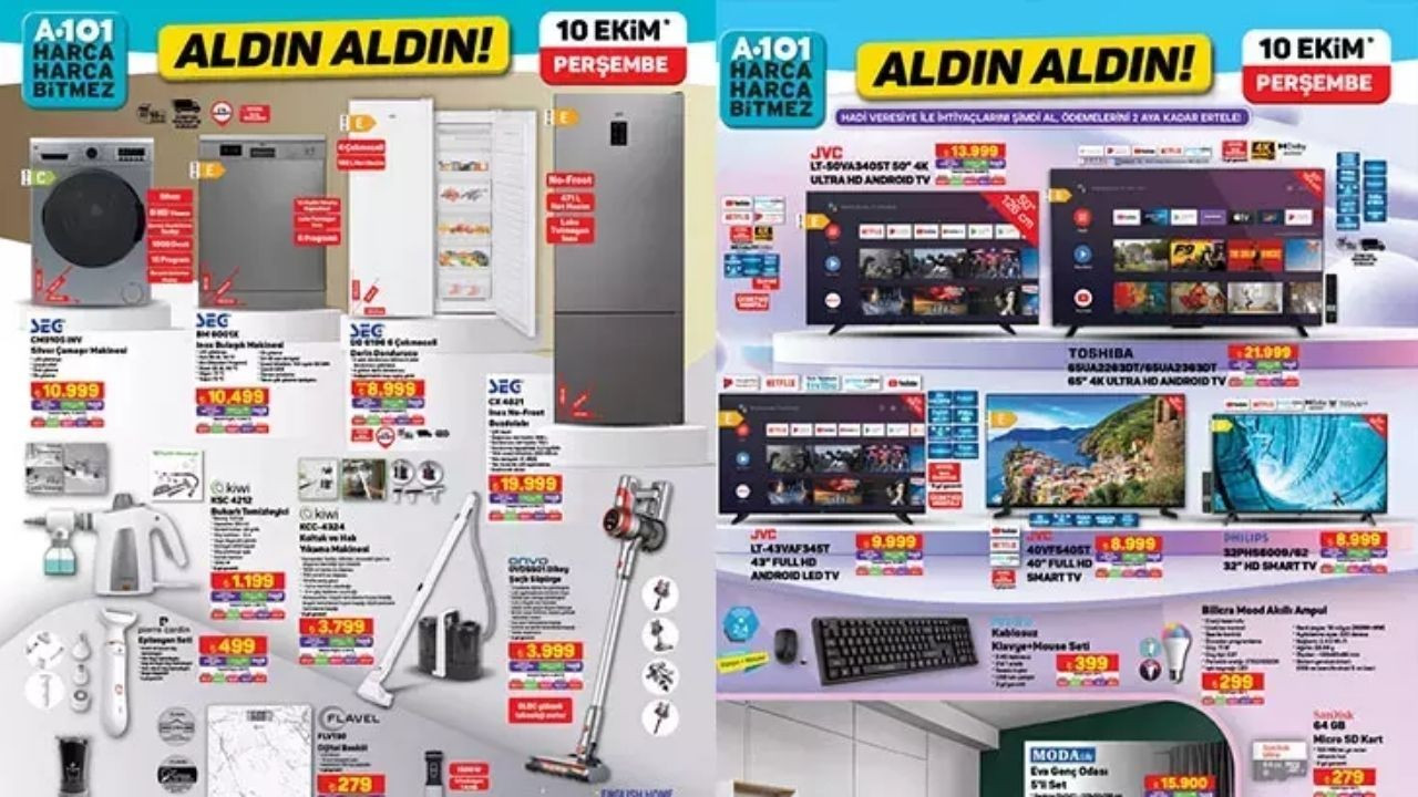 A101 Aldın Aldın Kataloğu 10 Ekim: İndirimli Ürünler Yarın Raflarda!