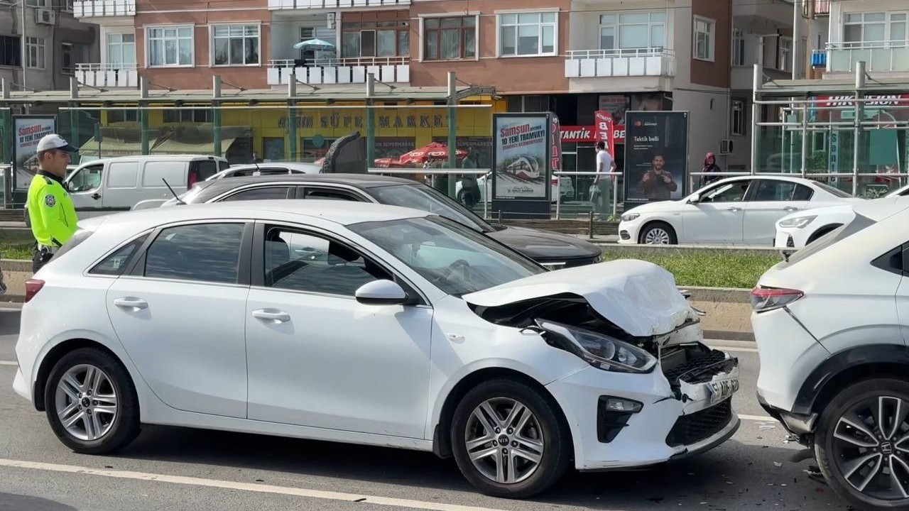 Samsun'da zincirleme kaza: 1 yaralı