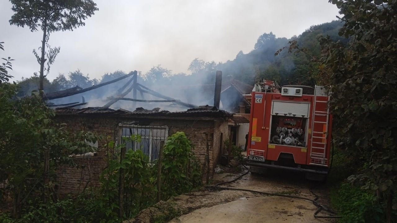 Ordu'da ev yangını