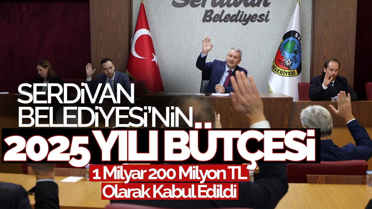 Serdivan Belediyesi’nin 2025 Bütçesi 1 Milyar 200 Milyon TL Olarak Kabul Edildi