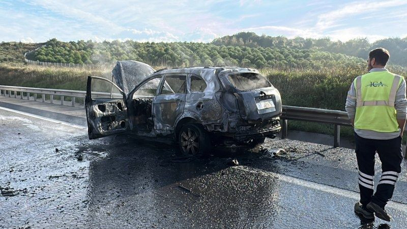 Kuzey Marmara Otoyolu'nda lüks araç alev alev yandı - Sayfa 6