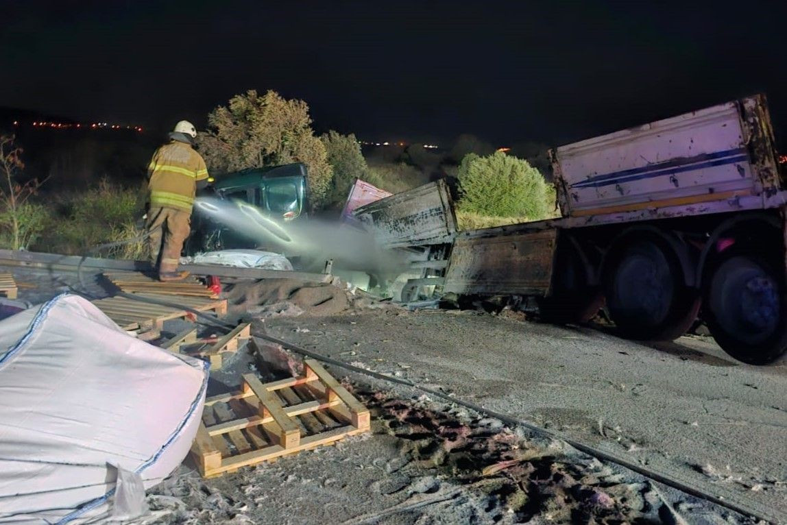 İzmir'de feci kaza! Önce ata sonra tıra çarptı, alevlerden sağ çıkamadı - Sayfa 1