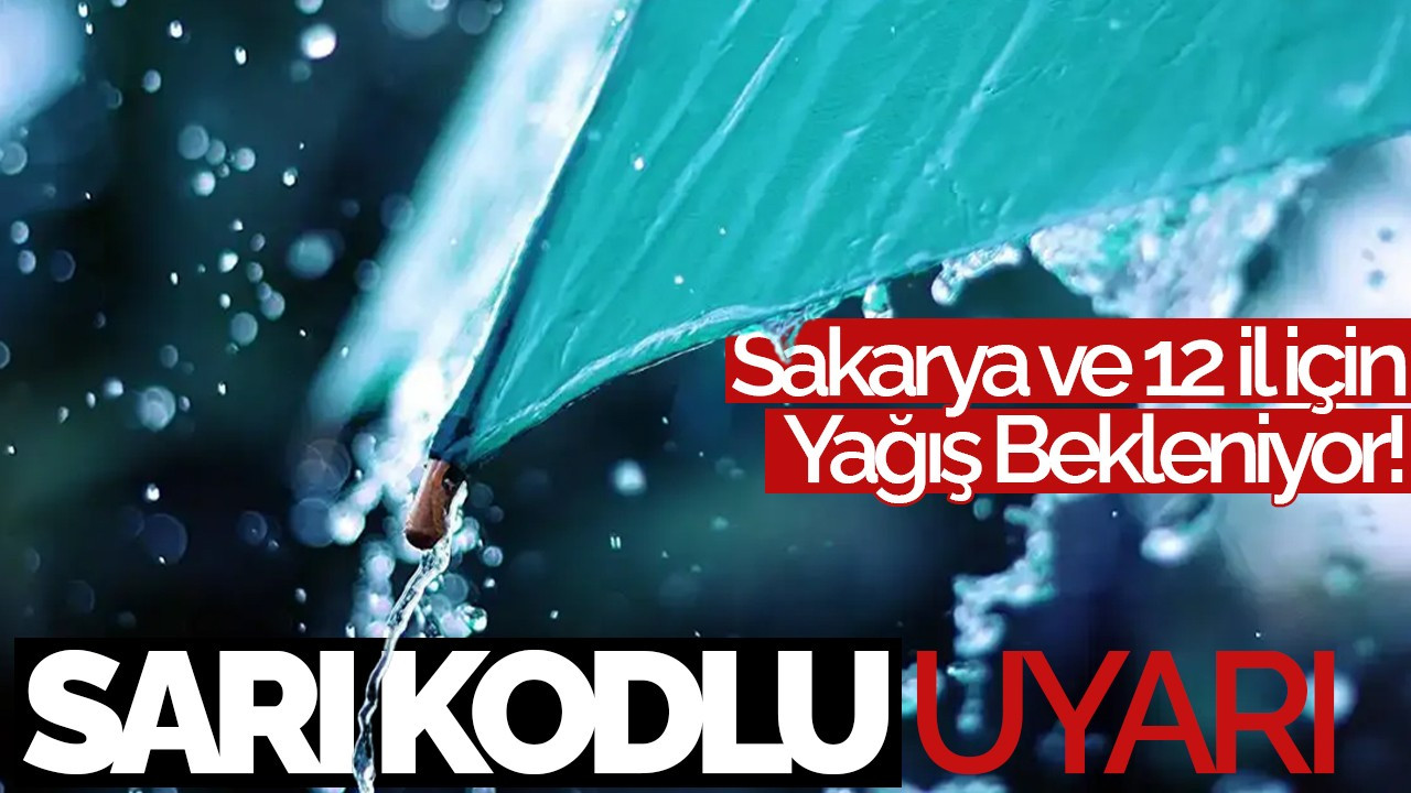 Meteoroloji'den Sarı Kodlu Uyarı: Sakarya ve 12 İl İçin Yağış Bekleniyor!