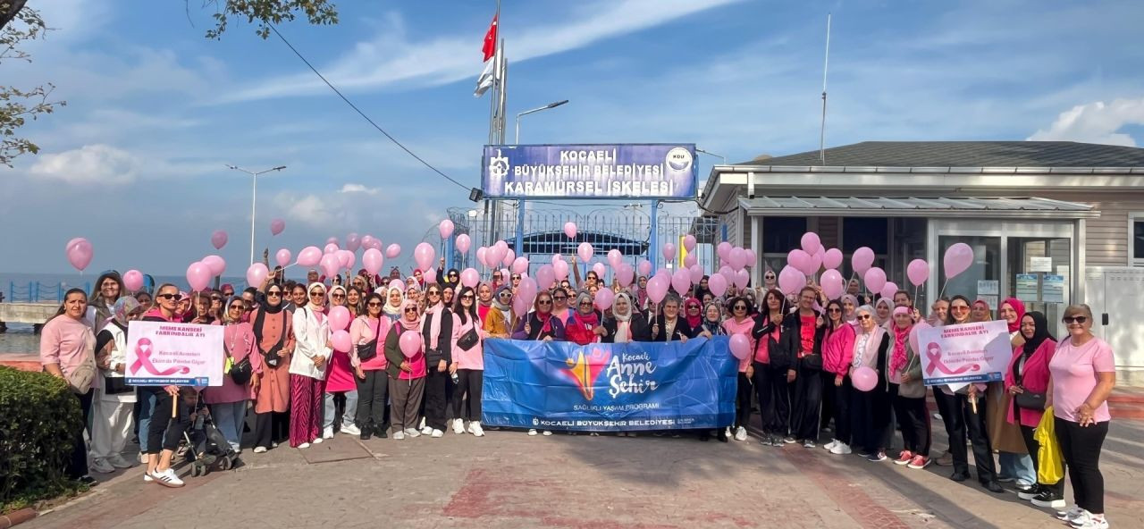 Kocaeli'de keme kanseri farkındalığına pembe yürüyüş - Sayfa 1