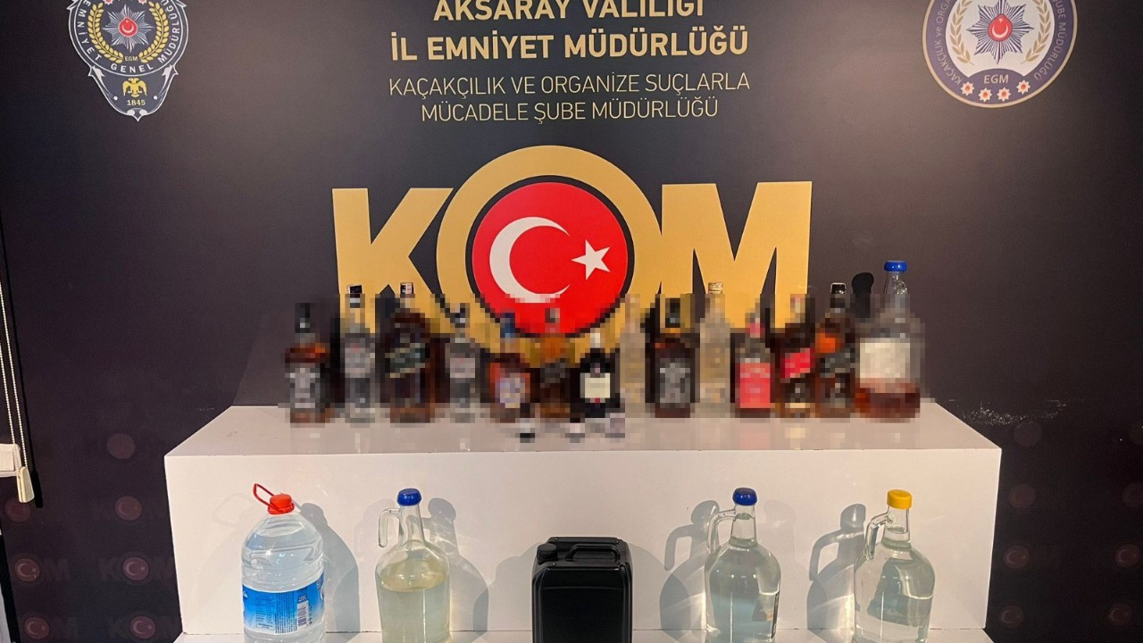 Aksaray'da Kaçak İçki Operasyonu: 30 Litre Sahte Alkol Ele Geçirildi