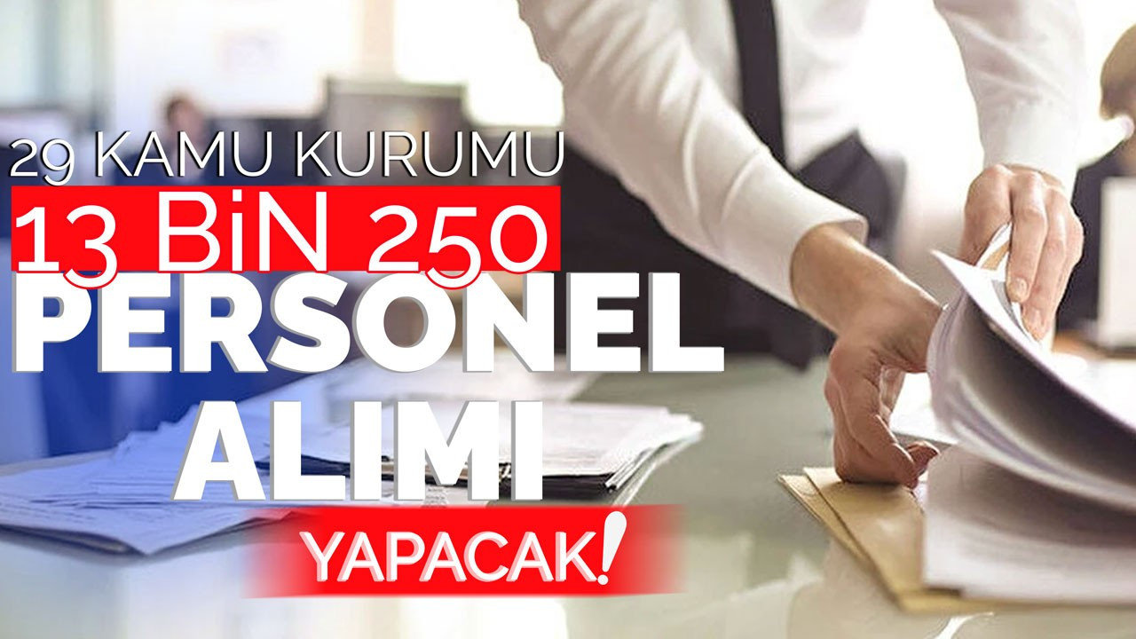 29 kamu kurumu 13 bin 250 personel alımı yapacak! İşte merak edilen işçi ve memur alımı ilanları