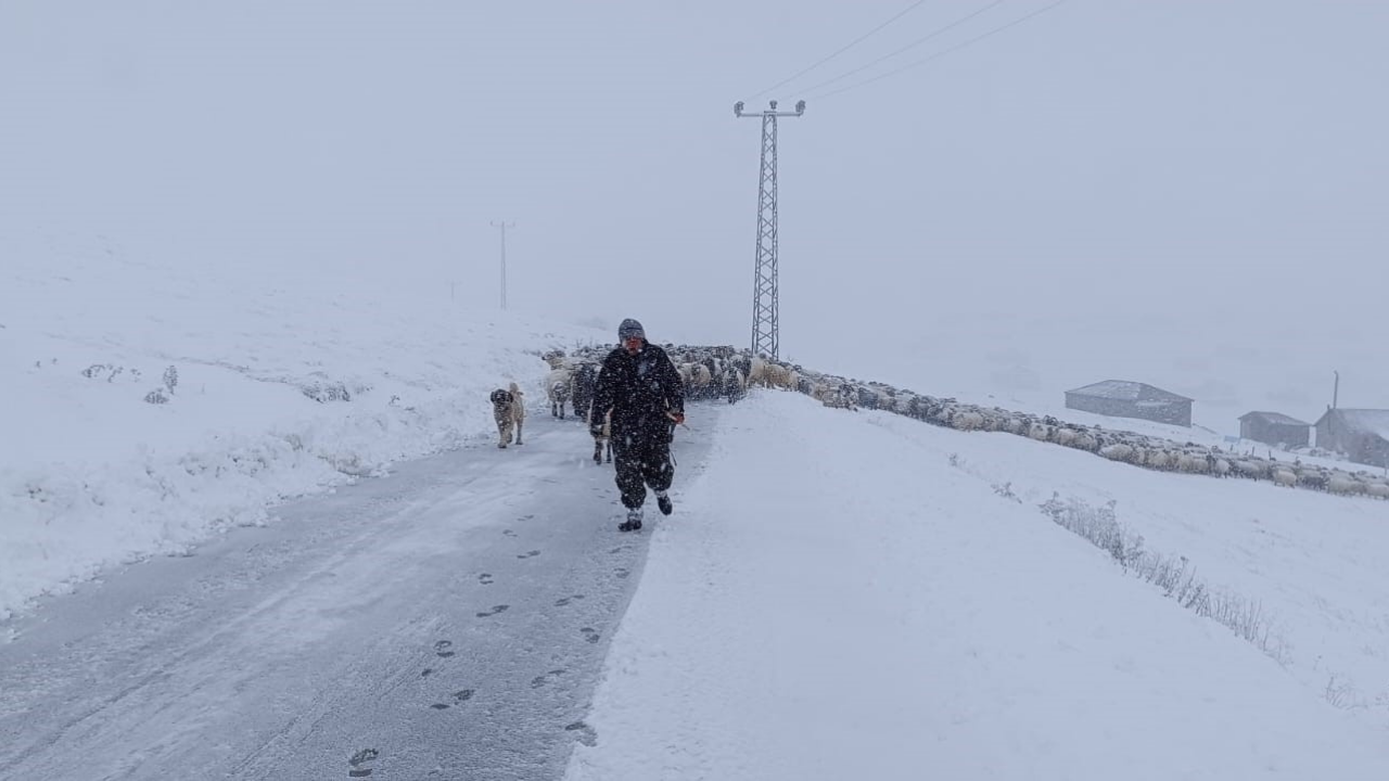 Yaylada sürüsü ile kara yakalanan çobanın imdadına Büyükşehir ekipleri yetişti