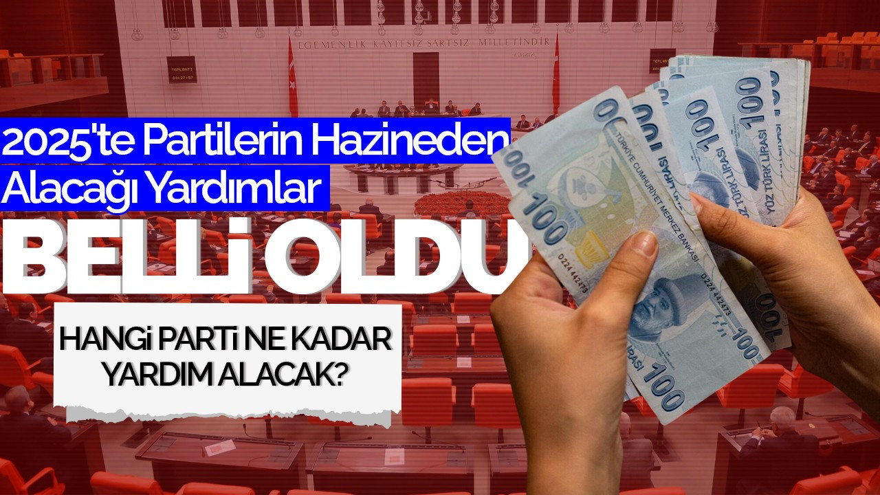 2025'te Partilerin Hazineden Alacağı Yardımlar Belli Oldu