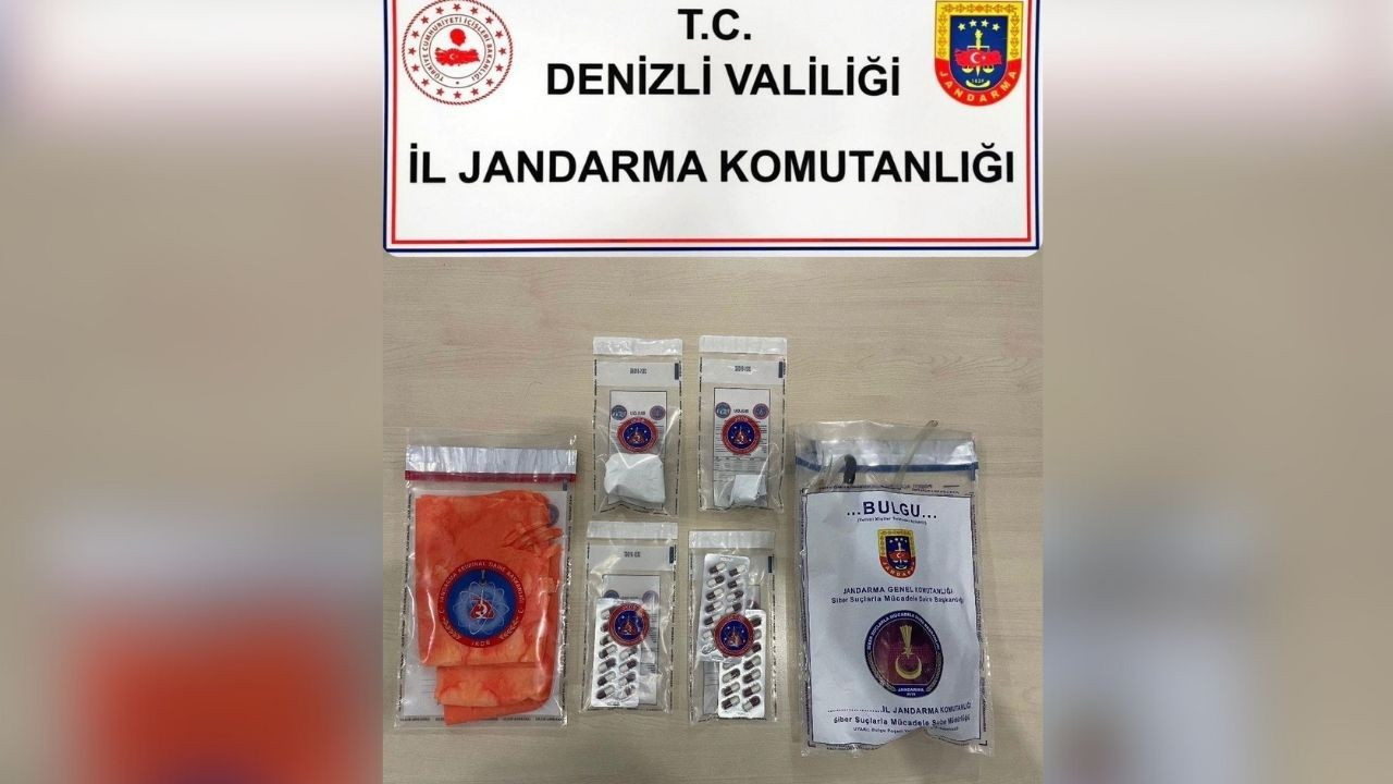 Denizli'de  uyuşturucu madde ve haplarla yakalanan şüpheli tutuklandı