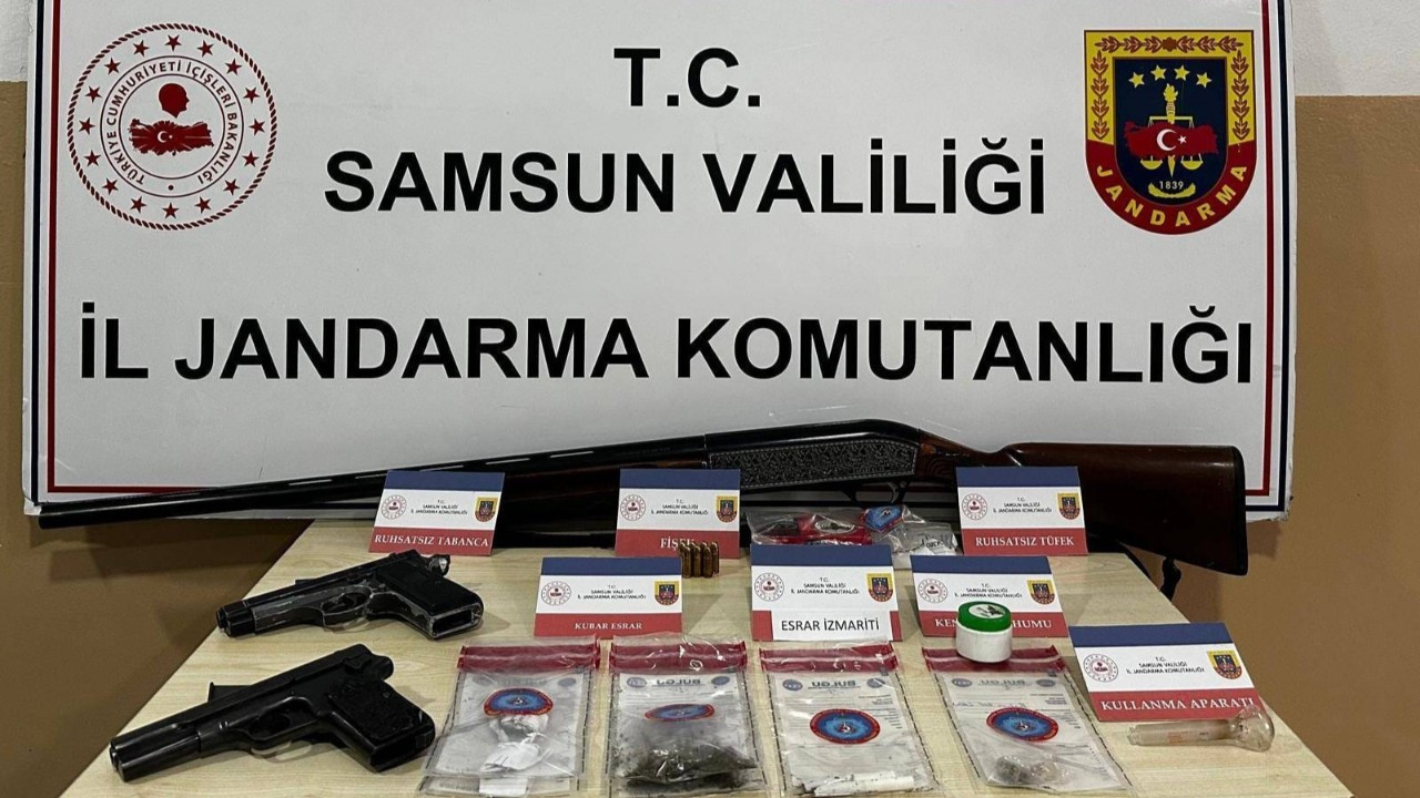 Samsun'da Jandarmadan Uyuşturucu ve Silah Operasyonu: İki Kişi Gözaltına Alındı