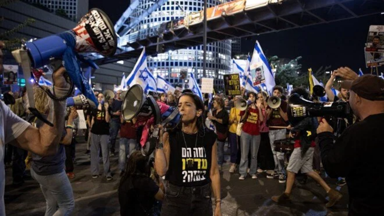 Tel Aviv'de Netanyahu'ya Esir Takası Protestosu!