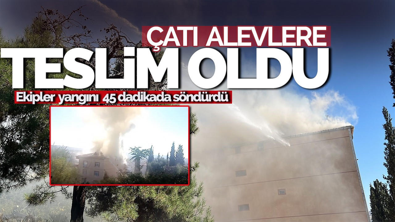 Çatı alevlere teslim oldu: Yangın 45 dakikada söndürüldü