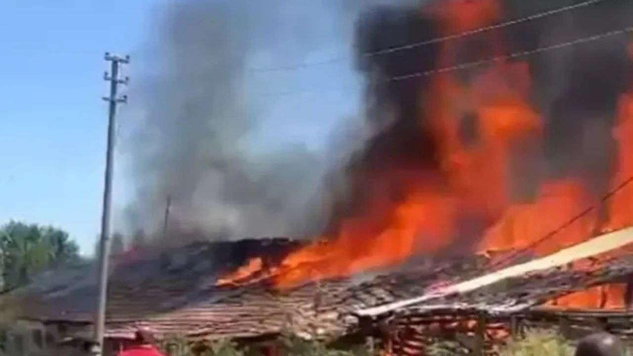 Ankara'da ahır yangını