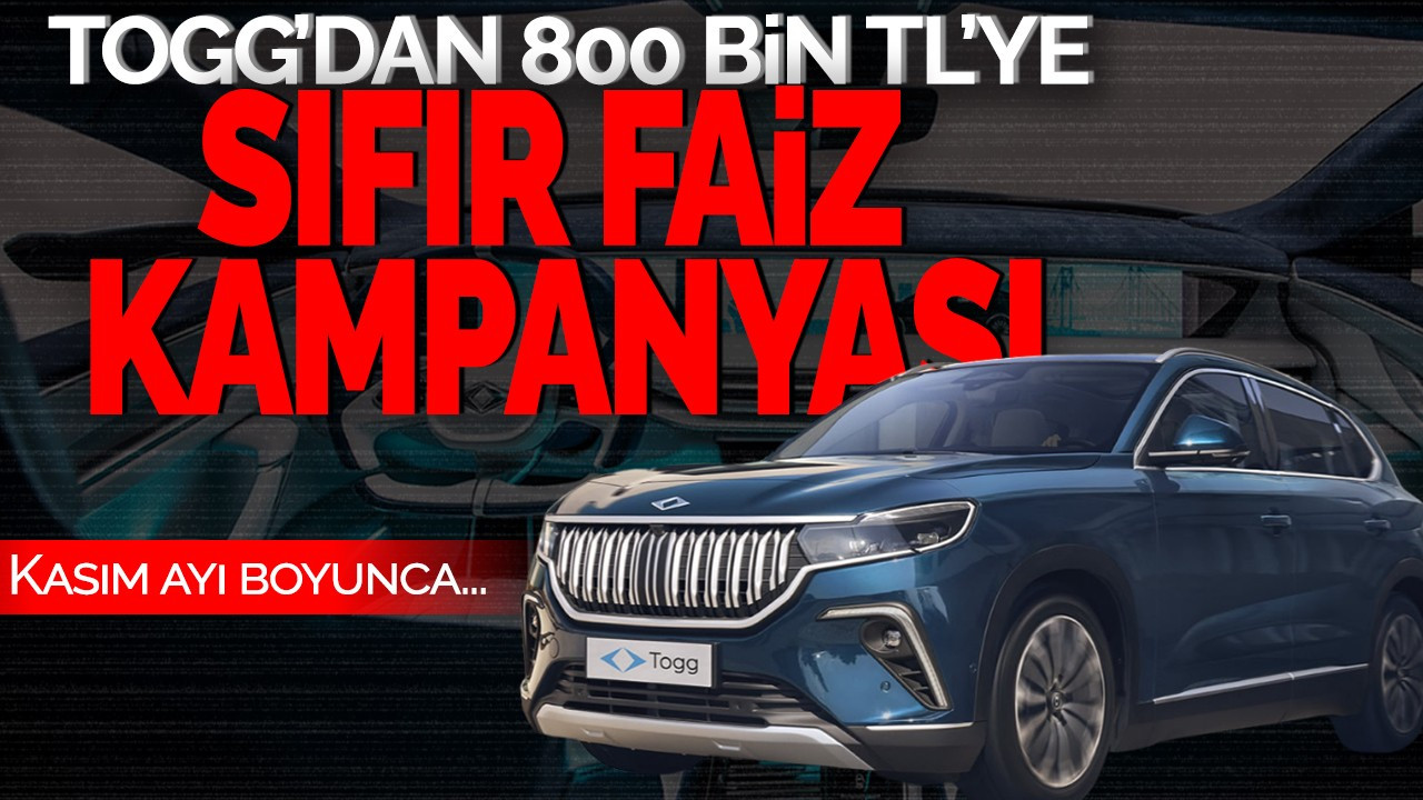 Togg’dan 800 bin TL’ye sıfır faiz kampanyası