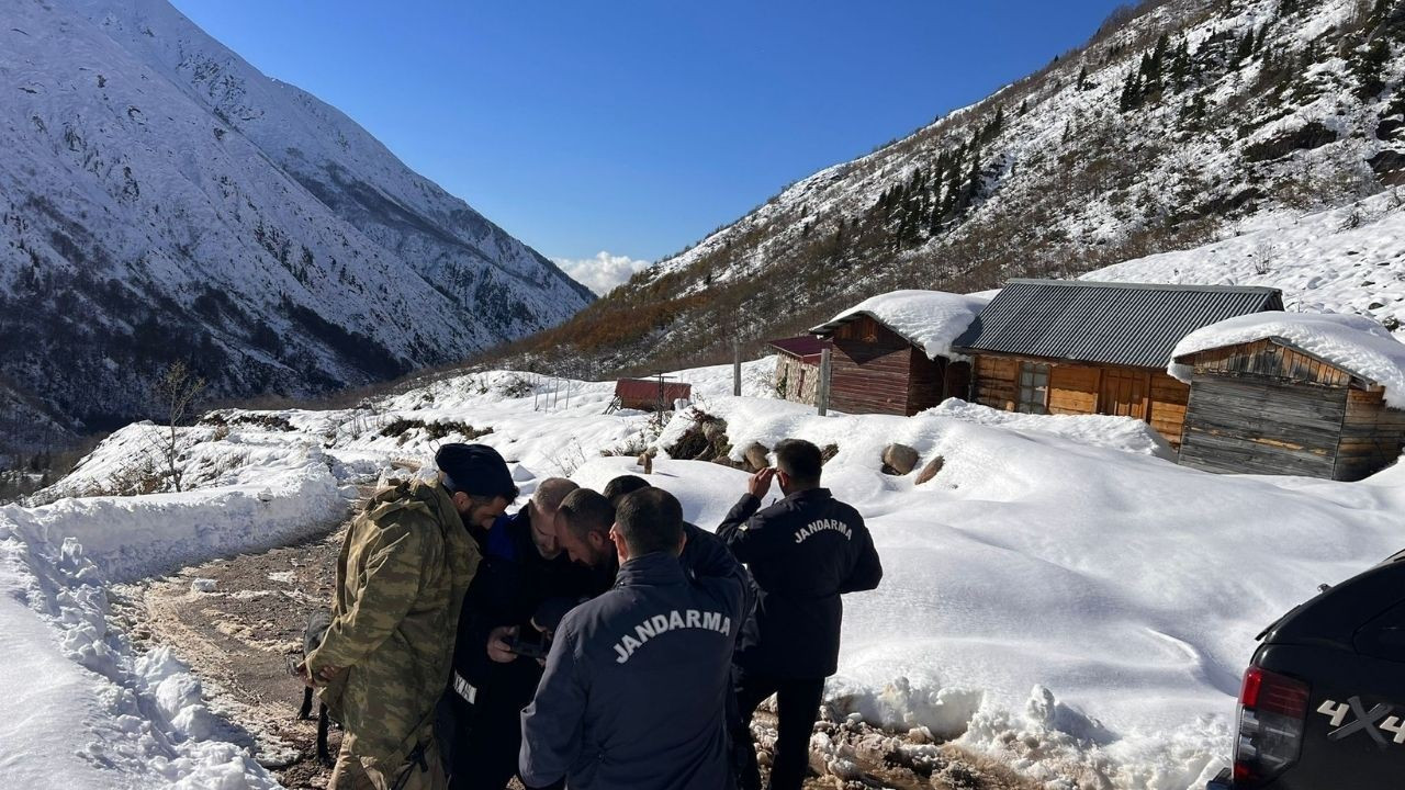 Ayı saldırdığı için ahırdan kaçan sürü 20 gündür Rize'nin karlı dağlarında aranıyor