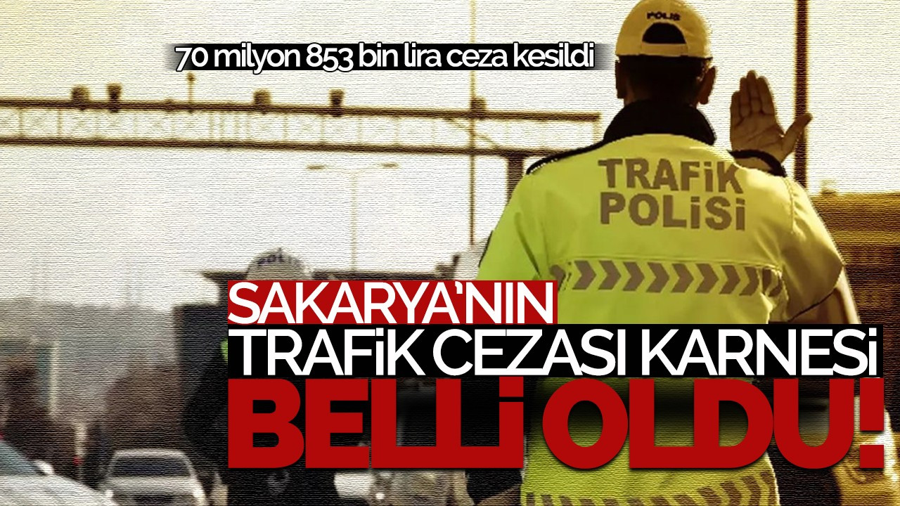 Sakarya'nın trafik cezası karnesi belli oldu: 70 milyon 853 bin lira ceza kesildi