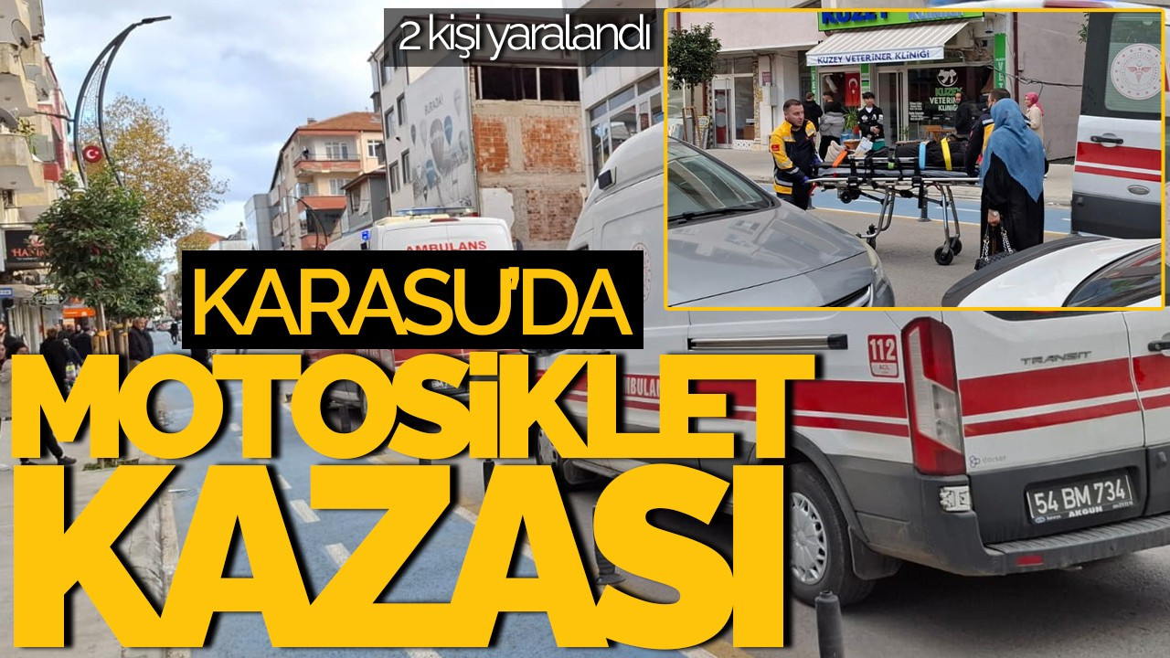 Sakarya'da Lastiği Patlayan Motosiklet Kadına Çarptı: 2 Yaralı