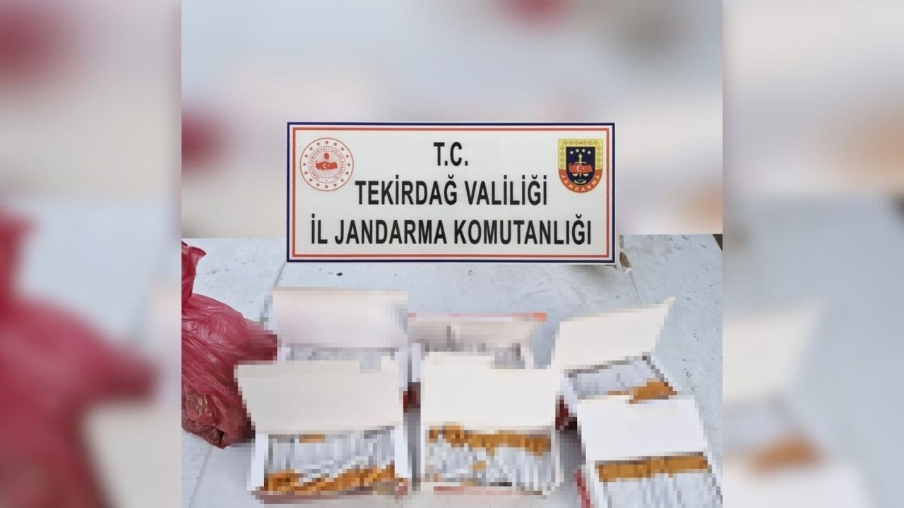 Tekirdağ'da tütün dolu makaron operasyonu