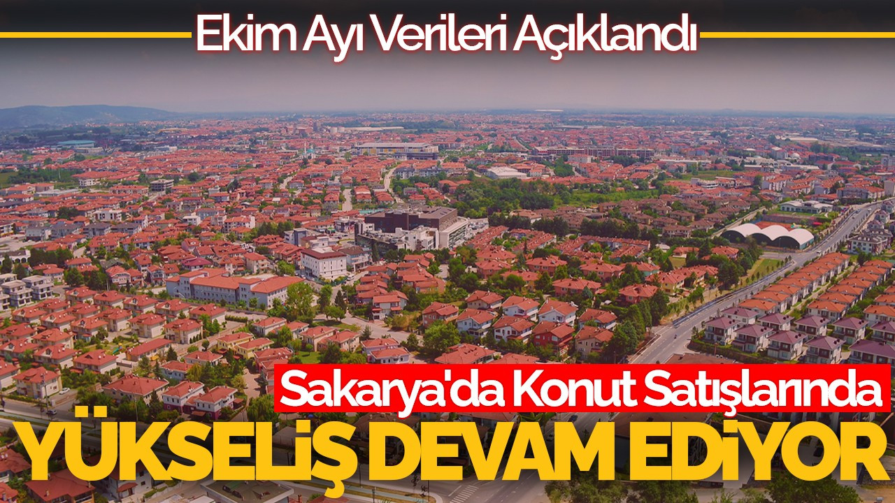 Sakarya'da Konut Satışlarında Yükseliş Devam Ediyor: Ekim Ayı Verileri Açıklandı