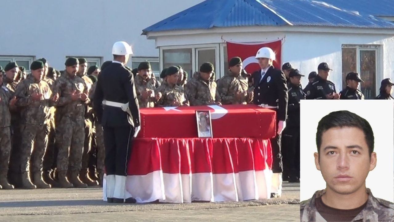 Atış eğitimi sırasında şehit olan polis için tören düzenlendi