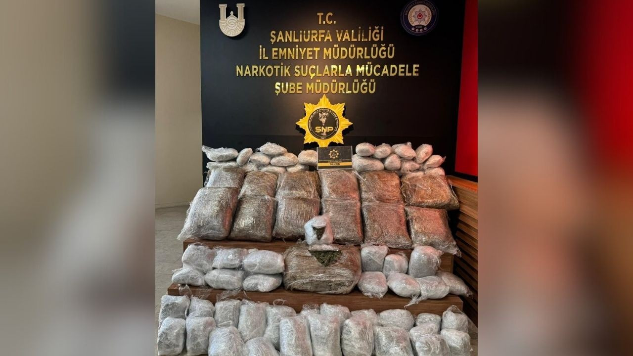 Şanlıurfa'da 76 kilogram uyuşturucu madde ele geçirildi