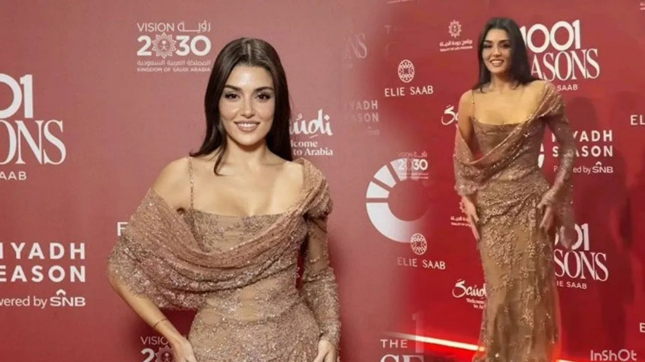 Hande Erçel Riyad'da tüm gözleri üstüne çekti