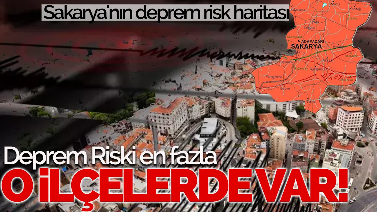 Deprem riski en fazla o ilçelerde var! Sakarya'nın deprem risk haritası