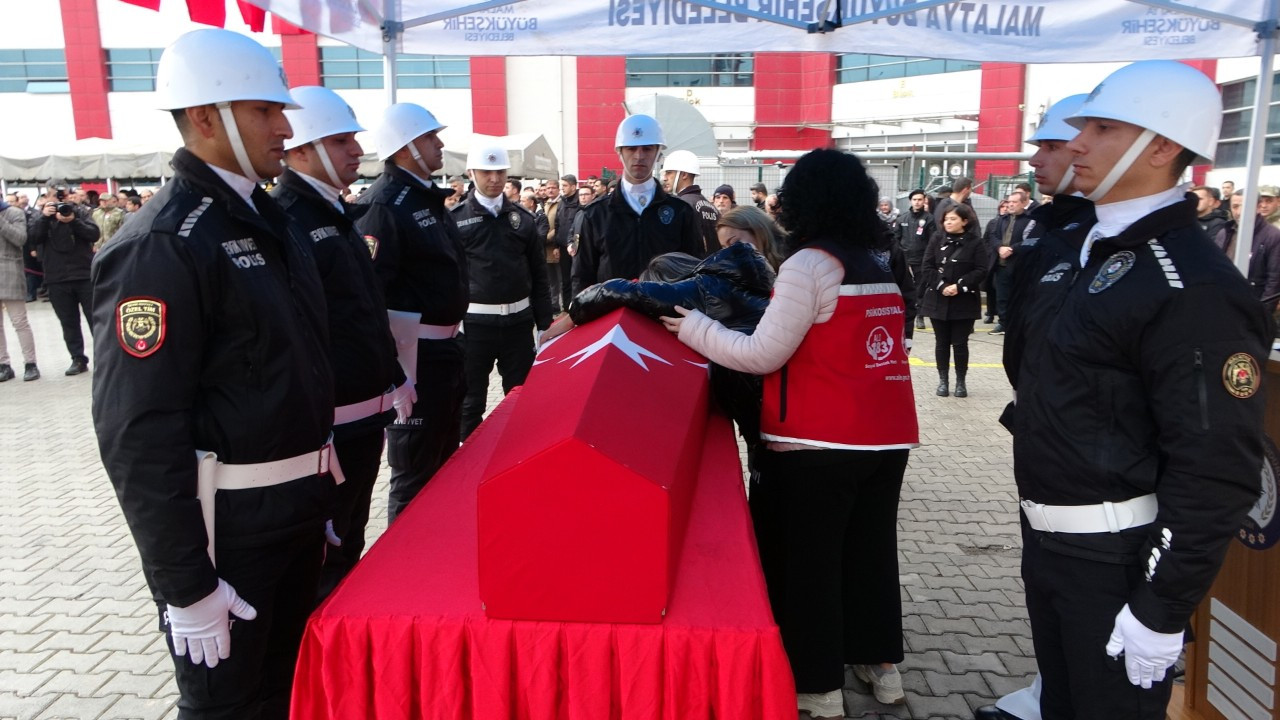 Malatya’da Kazada Şehit Olan Polis Memuru İçin Tören Düzenlendi