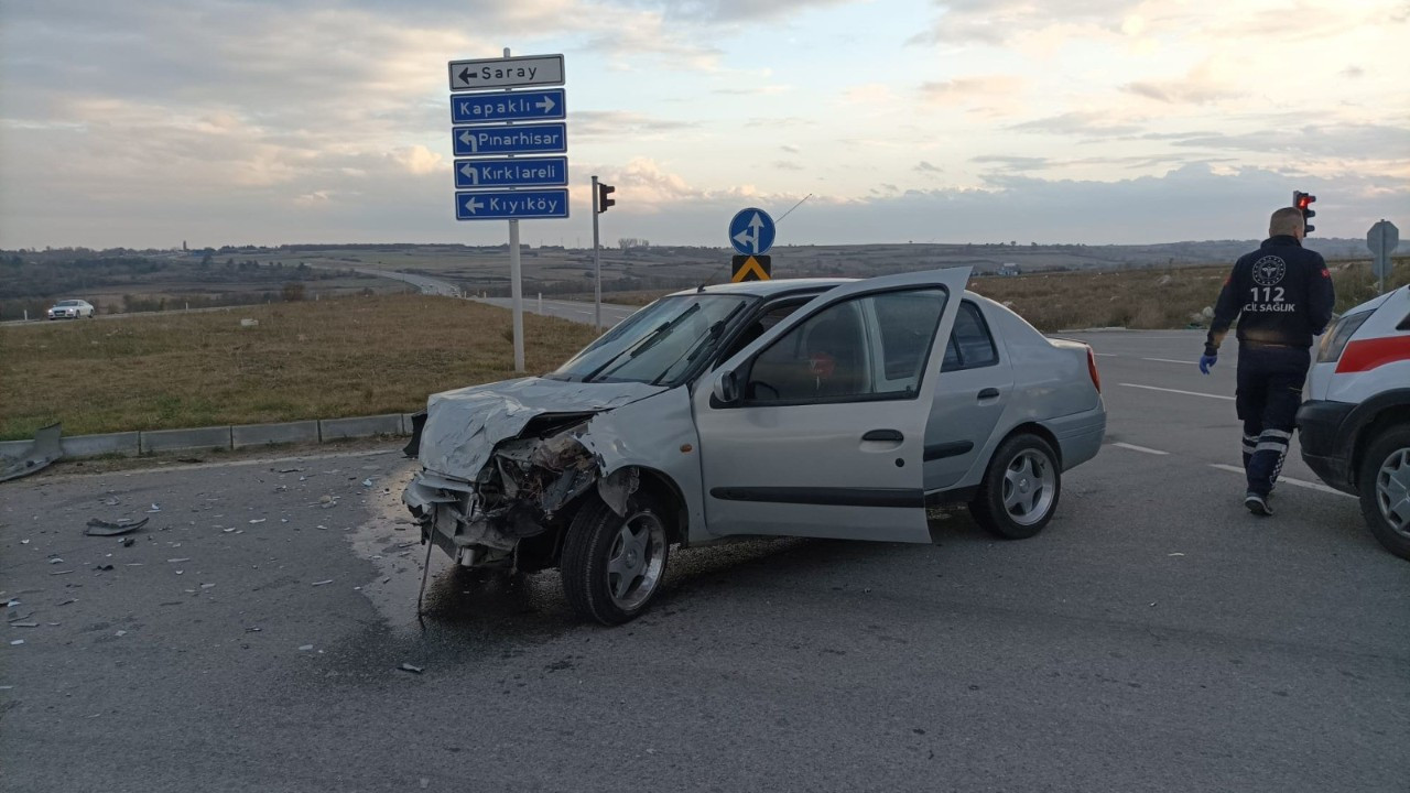 Tekirdağ’da Işık İhlali Kazaya Yol Açtı: 1 Yaralı