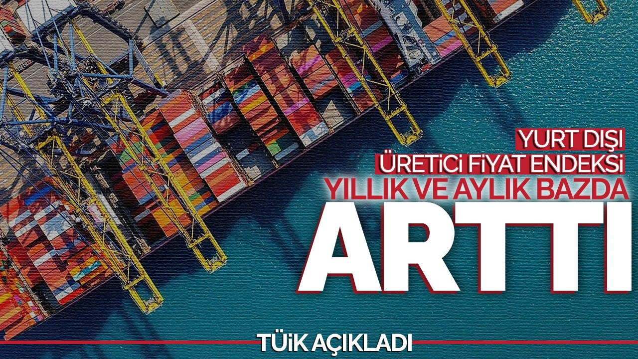 TÜİK açıkladı: Yurt Dışı Üretici Fiyat Endeksi, yıllık ve aylık bazda arttı!