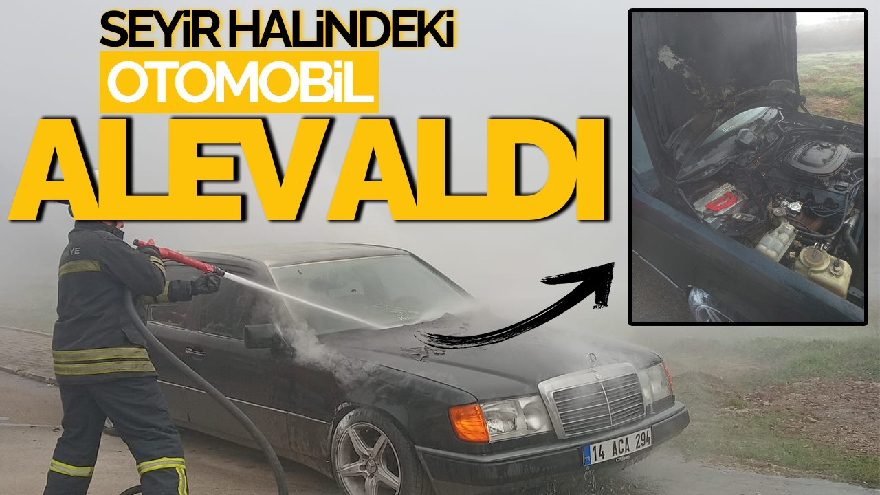 Seyir Halindeki Otomobilde Yangın Çıktı