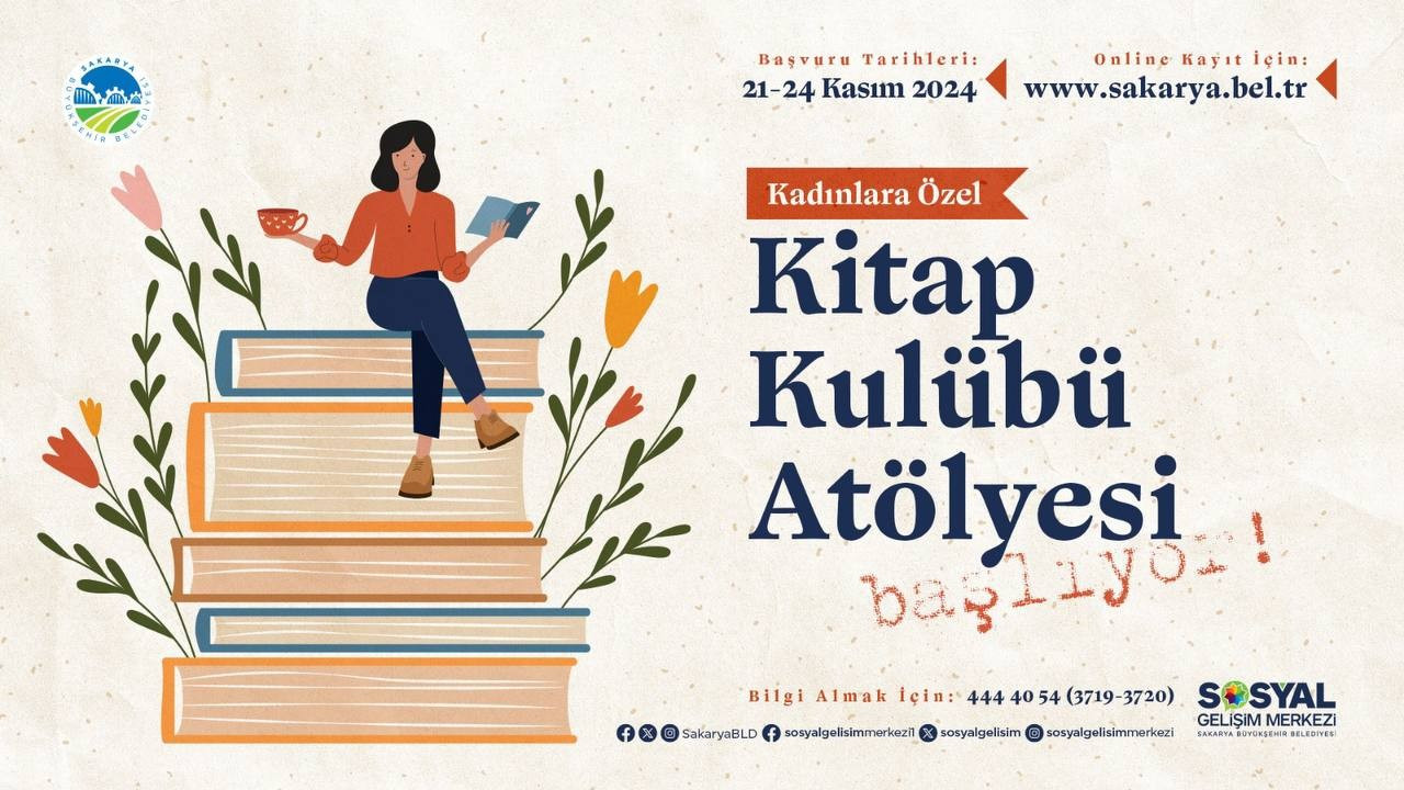 Sakaryalı Kadınlara Edebiyat Yolculuğu: Kitap Kulübü Atölyesi Başlıyor!