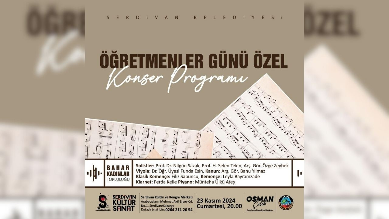 Serdivan Belediyesi’nden Öğretmenlere Anlamlı Jest: Özel Konserler