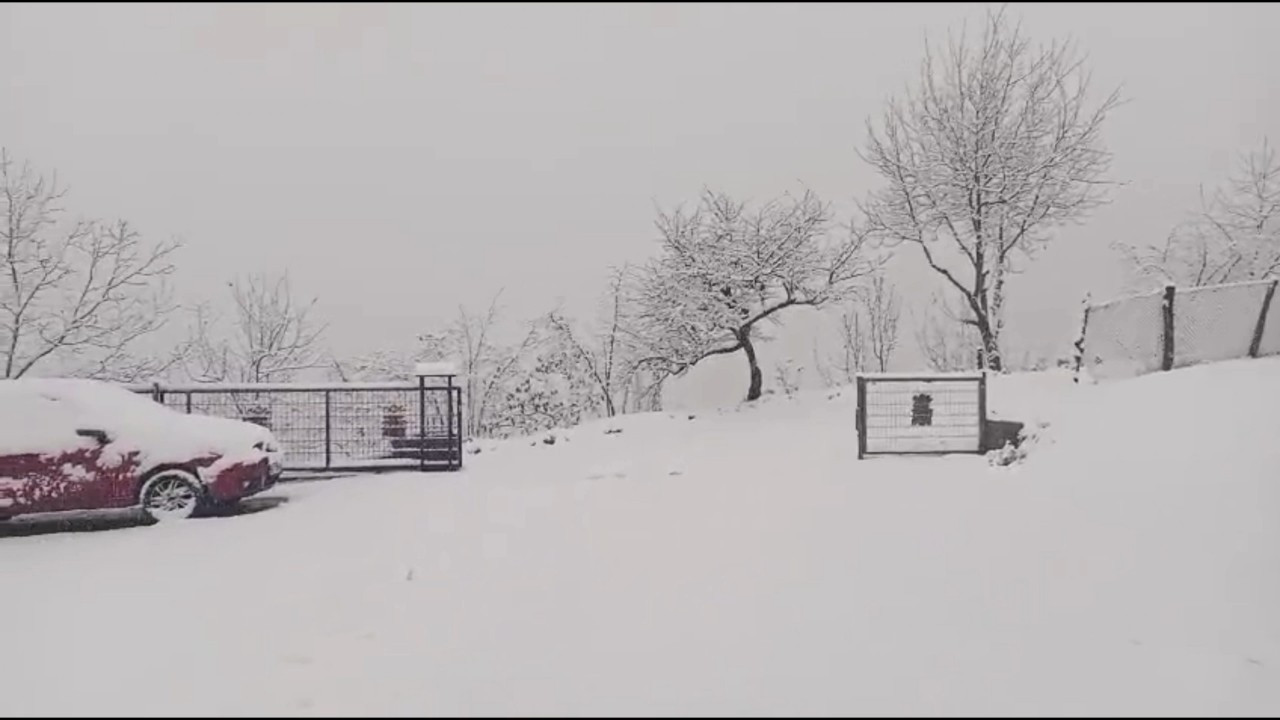 Zonguldak'ın yüksek kesimlerinde kar yağışı