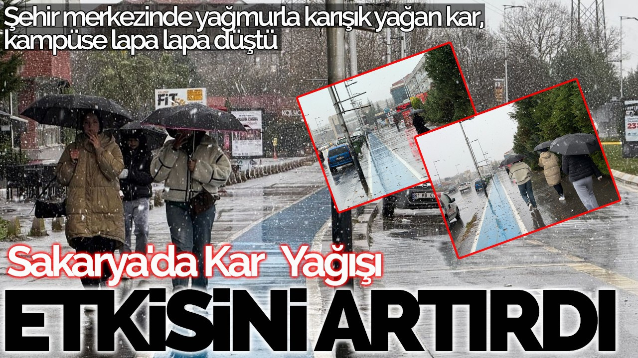 Sakarya'da kar yağışı etkisini artırdı!