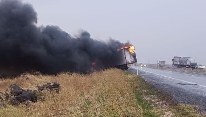 Şanlıurfa Siverek’te Seyir Halindeki Tır Alevlere Teslim Oldu - Sayfa 2