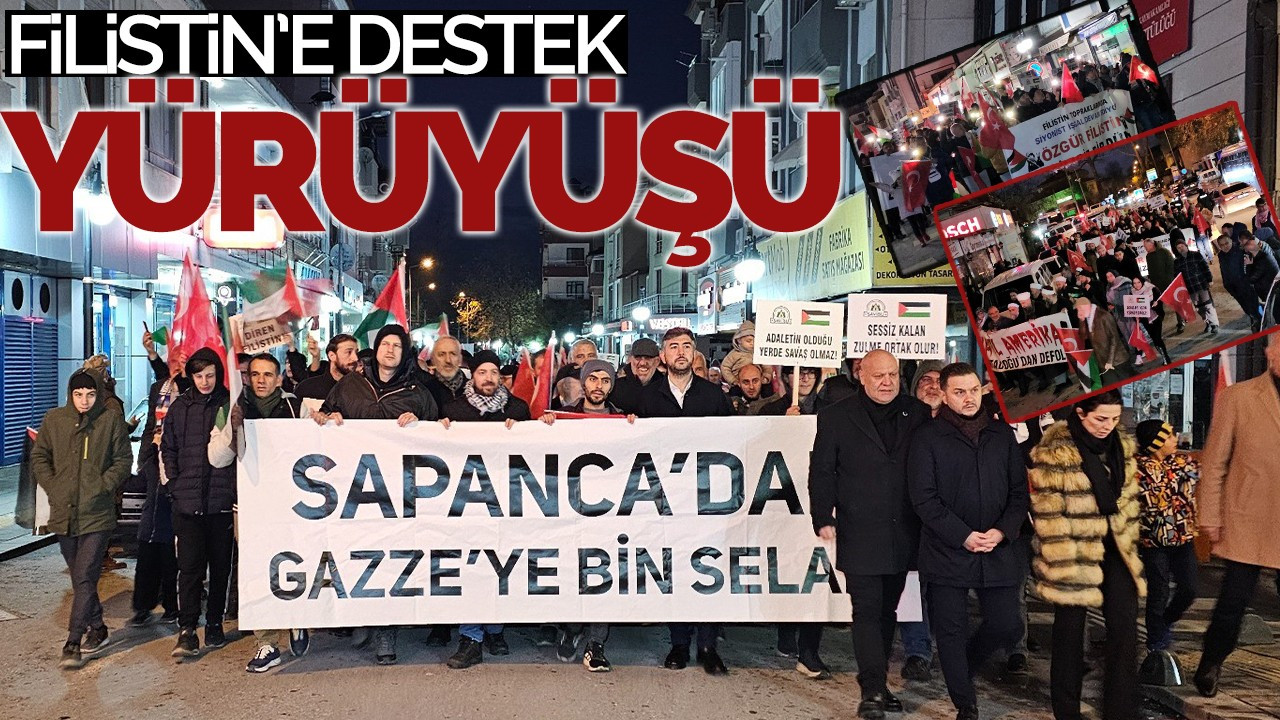 Sapanca'da Filistin'e destek yürüyüşü