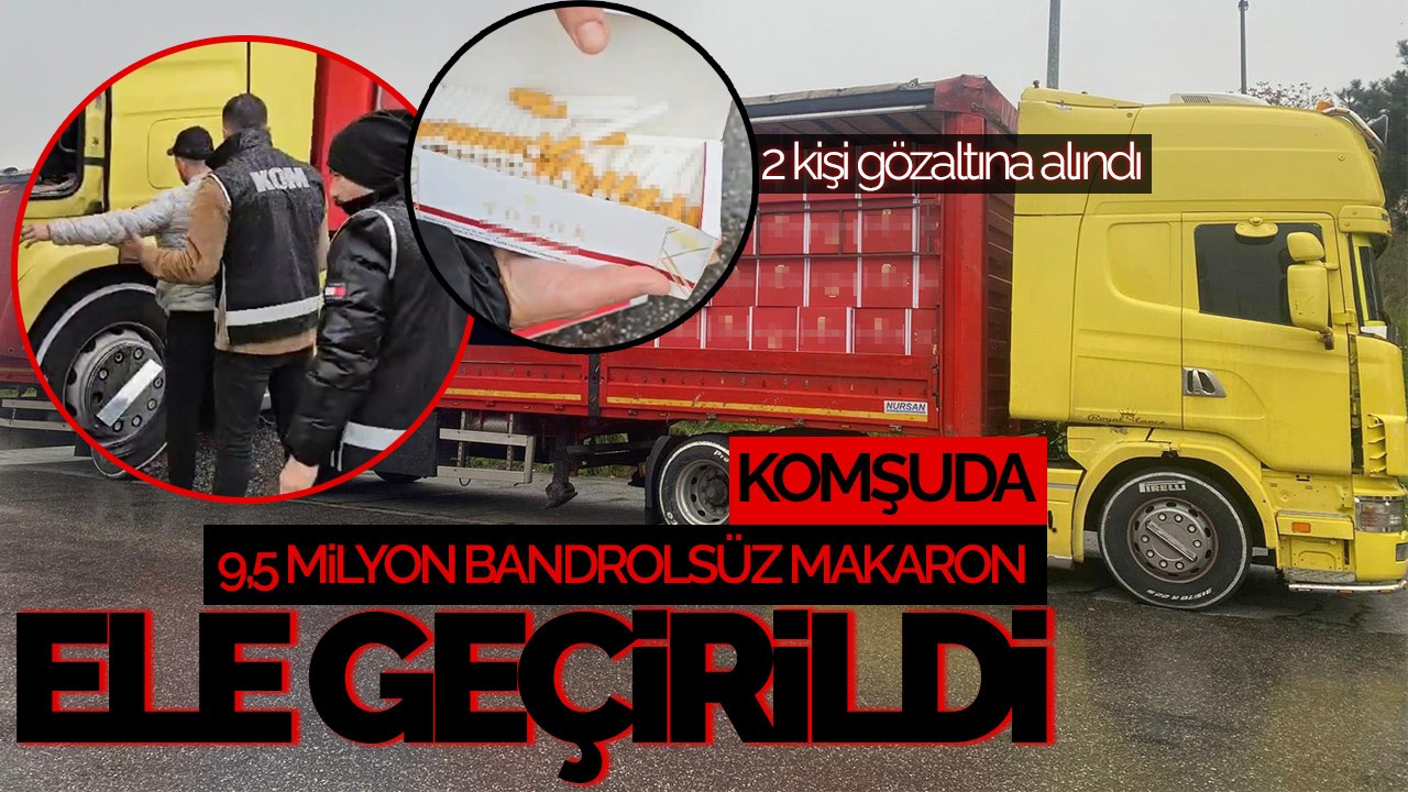 Kocaeli'de 9,5 Milyon Bandrolsüz Makaron Ele Geçirildi