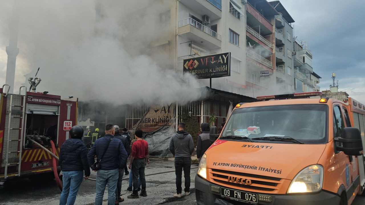 Nazilli'de Veteriner Kliniği Alevlere Teslim Oldu - Sayfa 1