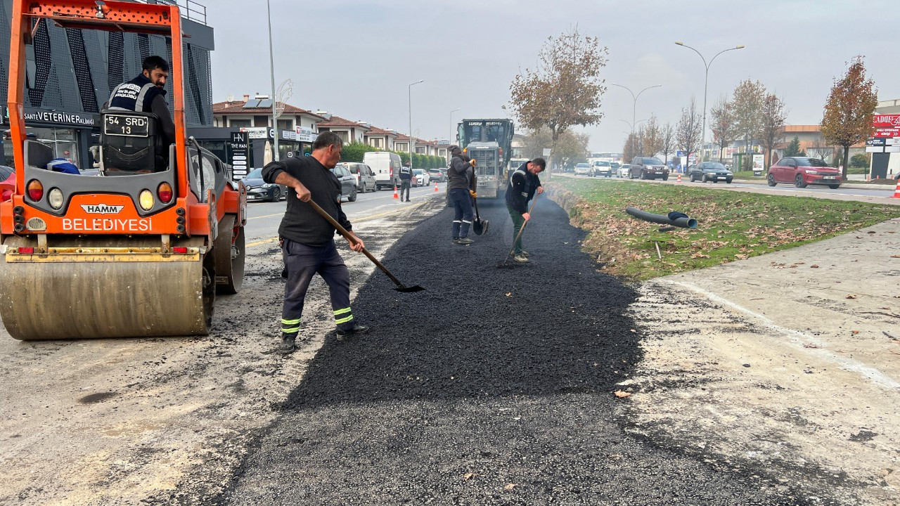 Serdivan’da Yol Çalışmalarına Son Gaz Devam