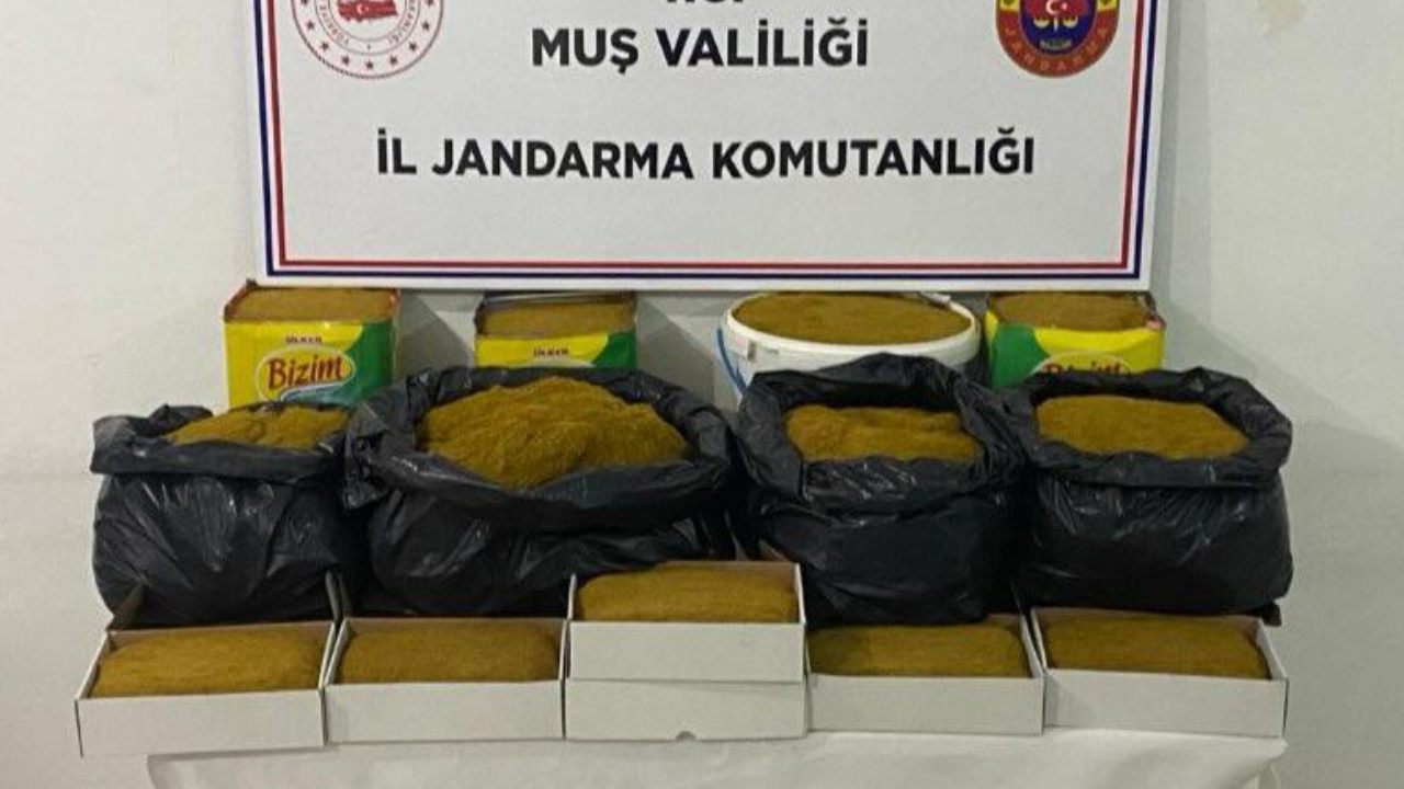 Muş’ta Jandarma 55 Kilo Bandrolsüz Tütün Ele Geçirdi