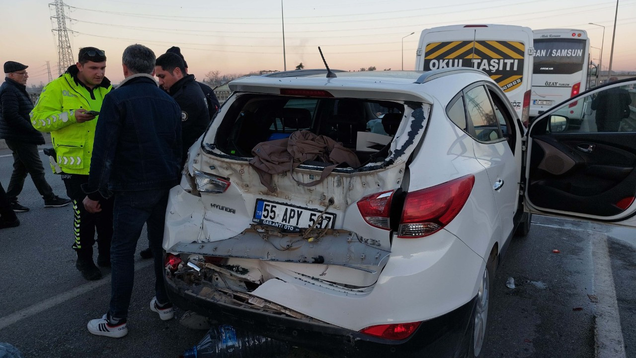 Samsun’da 5 Araçlı Zincirleme Kaza: 2 Yaralı