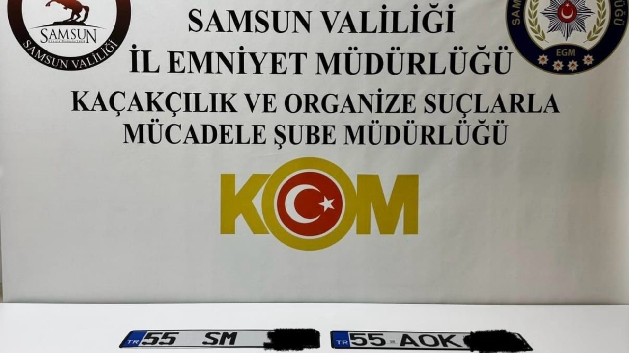 Samsun'da Sahte Plakayla Yakalanan İki Şüpheli Gözaltına Alındı