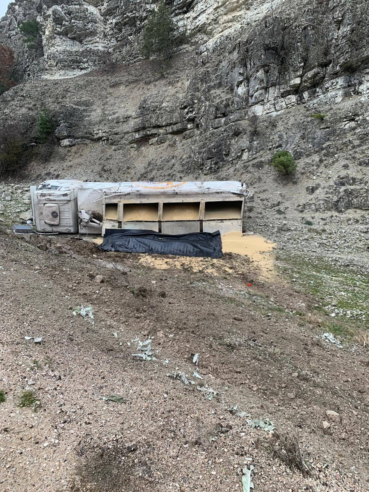 Bolu'da Virajda Kontrolden Çıkan Yem Yüklü Kamyon Devrildi: 1 Kişi Yaralandı! - Sayfa 4